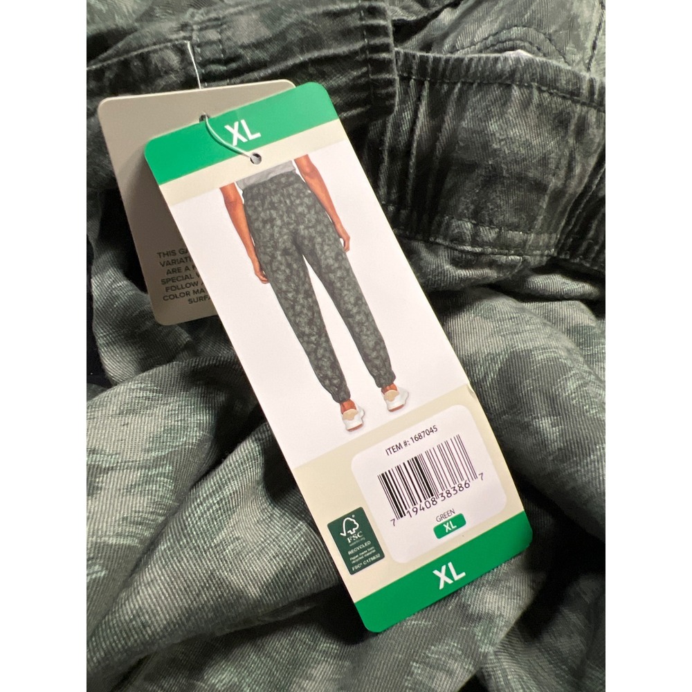 ORVIS Jogger Pants Women XL Green Digital Camo Tencel Lyocell Relaxed Travel NWT - Picture 7 of 12